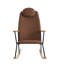 Chaise berçante réglable avec repose-tête, chaise berçante rembourrée en cuir technique avec dossier haut et chaises berçantes modernes-694213706