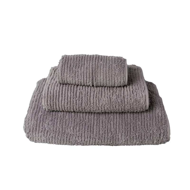 Ensemble de serviettes en coton turc 3 pièces Artin, Gris marbre