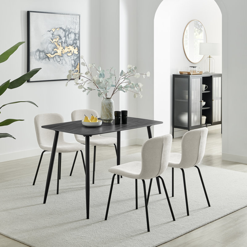 Barrea 4 - Person Dining Set, Cream