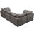 Izzybella Velvet L-Shaped Sectional Reversible-94884206