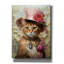 «Cute Cat With A Red Hat Baroque Style» par Momart, art mural sur toile, 12 po x 16 po-721633026