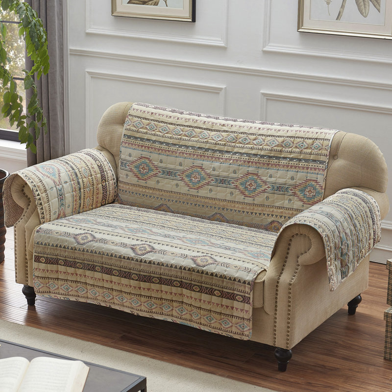 Housse pour causeuse réversible matelassée Phoenix Southwest, Tanné