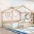 Hayti Wooden Platform Bed with Fence and Slats-1870990443-1870990416