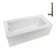 Streamline 66 in. x 32 in. Acrylic Left-Hand Drain Alcove Bathtub in Glossy White With External Drain
