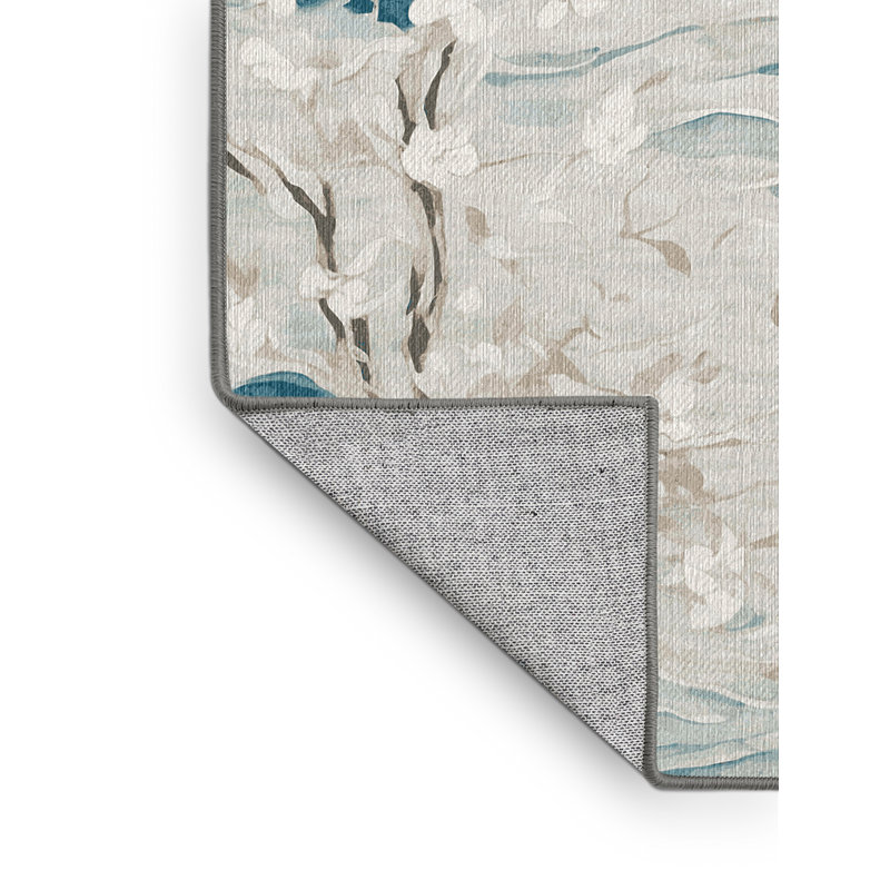 Machine Washable Gray Area Rug, Rectangle 8' x 10'