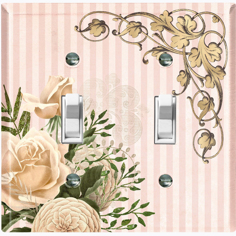 Patterned 2 - Gang Toggle Light Switch Standard Wall Plate