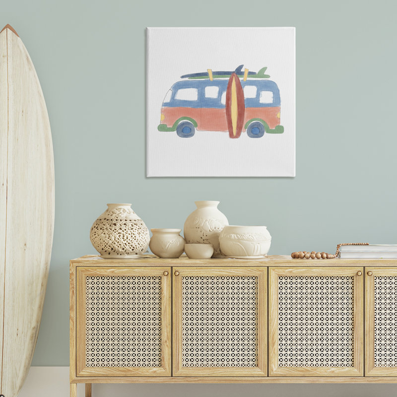 «Summer Beach Bus» par Carrie Cantwell, H 36 po x l 36 po