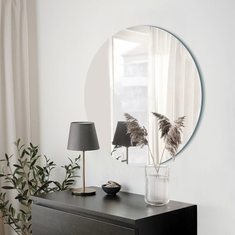 Miroir de salle de bain moderne sans cadre, 18 po x 18 po