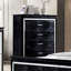 1 pièce, commode crocodile style contemporain, poignée en croûte de diamant, queue d'aronde anglaise, 5 tiroirs, finition miroir noir de 3 m-1795436846