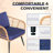 Gonneke 4-Person Patio Conversation Sets with Cushions-532698090