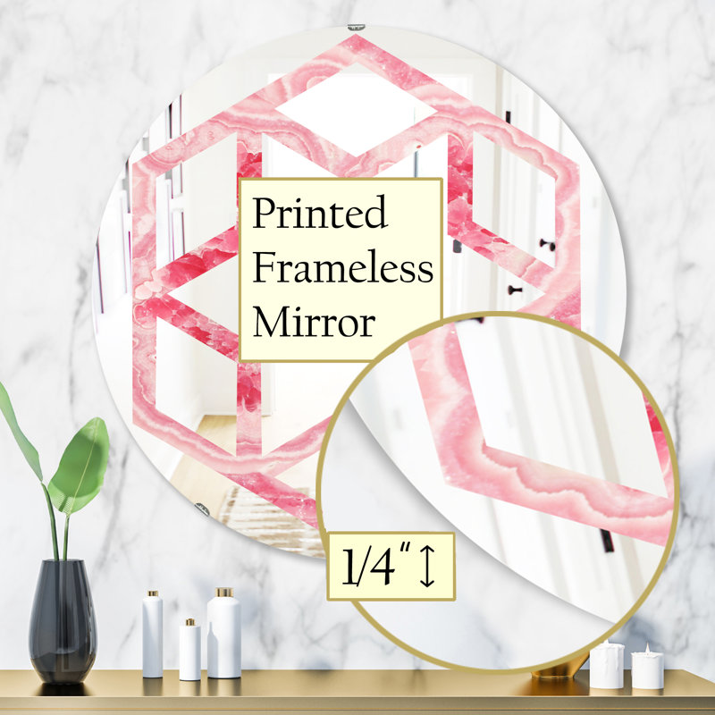 Miroir murale à texture étoile quartz glam, 31,5 po x 31,5 po