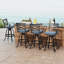 Tabouret de bar pivotant en aluminium 30 po avec coussin Sunbrella Guislaine-1650726896