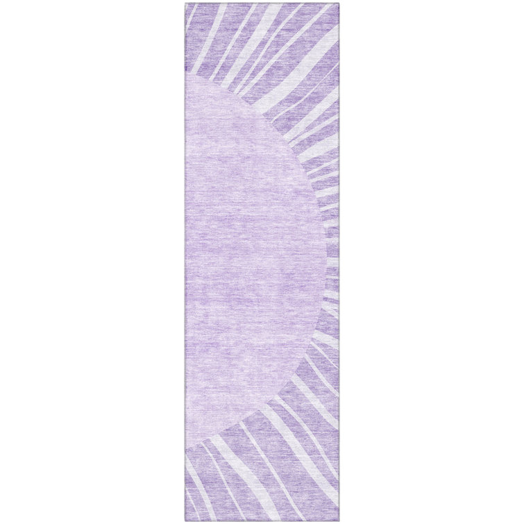 Premium Machine Washable Prisco Lavender Rug