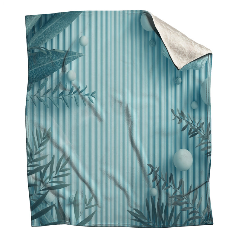 Couvertures à rayures bleues, L 50 po x H 60 po