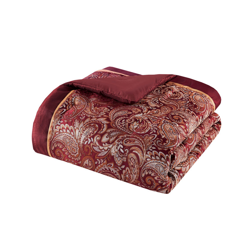 12 Piece Comforter Set With Cotton Bed Sheets Red