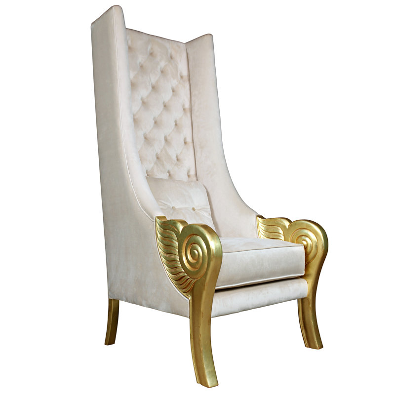 Fauteuil à oreilles capitonné de 33 po de largeur Eros