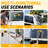 12FT Car Wash Brush with Long Handle, 12-Inch Soft Bristle Car Cleaning Brush for Cleaning RV, Truck, Boat, Solar Panels, Yellow