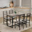Ensemble de table de salle à manger pour 4, 5 pièces ensemble de salle à manger de style campagnard avec 4 chaises, table de salle à manger et chaises pour la cuisine, la salle à manger