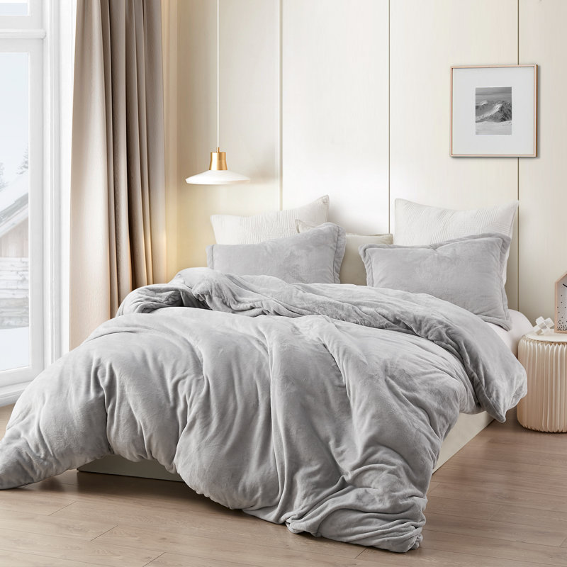 Coma Duvet Cover, Gray, Queen Duvet Cover + 2 Shams