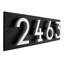 Floating Stand-Off 4-Number Horizontal Sign, Black /W/ White Modern Font Numbers-1912091475