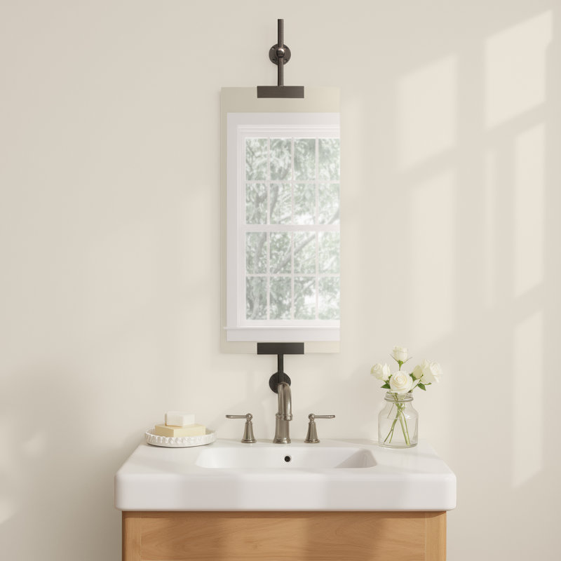 Metal Flat Mirror, 34" H x 10" W