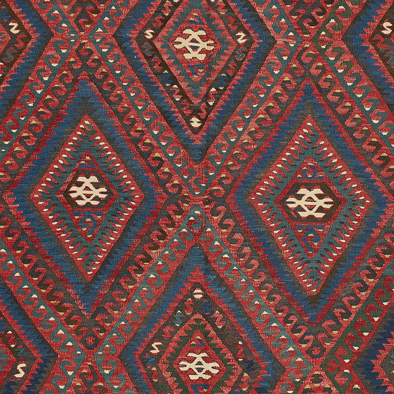 Purple Vintage Anatolian Wool Kilim Rug - 5'5"" x 10'1""