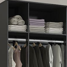 Sophia 4 Door Wardrobe, Black