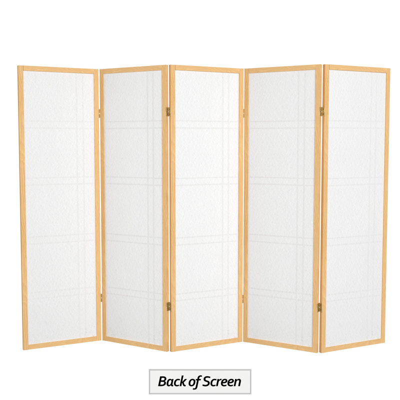 Cloison pliante en papier de riz de 58,75 po Keitez, 5, 5 pi, Naturel