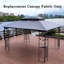 Auvent de remplacement pour pavillon de jardin 13 x 10 pi - Gris, pare-soleil et double toit