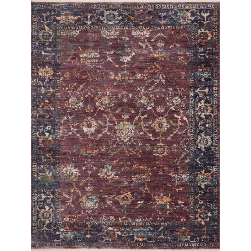 Tapis oriental mauve Begbas, Rectangle 2 pi 7 po x 4 pi