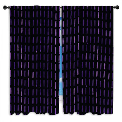 Rideaux verticaux mauves à motif abstrait de voilage et obscurcissant - 2 panneaux