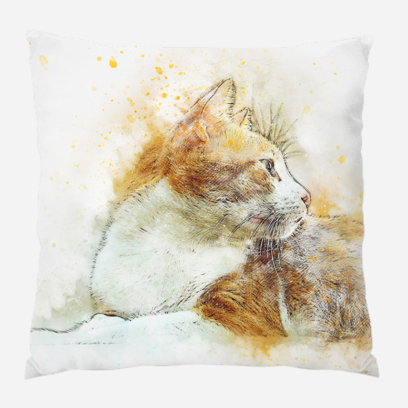 Housse et insert de coussin carré Cropsey, Microsuède, Intérieur