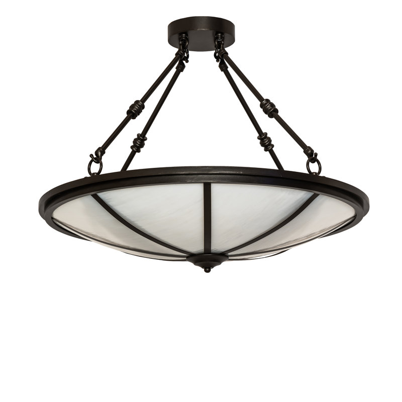 Commerce Glass Semi Flush Mount