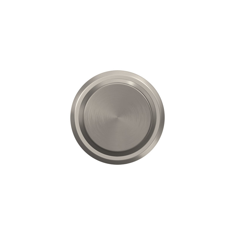 Bowery Knob with Greyson Trim Non-Turning Lock, Satin Nickel