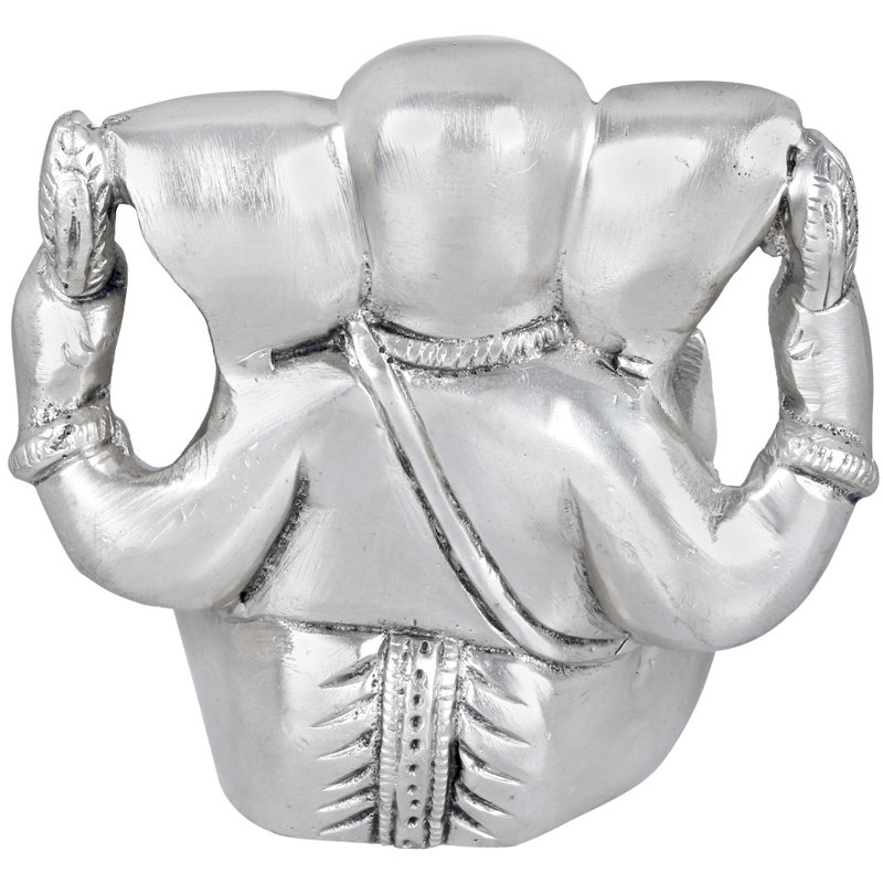 Ganesha mangeant Modaka, Argent