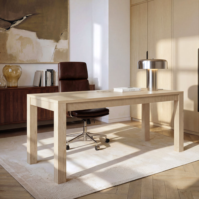 84" 100% Solid Wood Desk