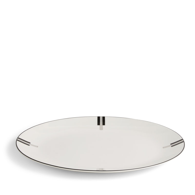 Vera Wang Luxe Graphite 13in Oval Platter