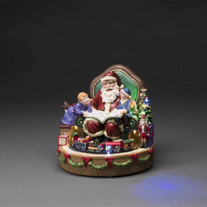 Santa Reading Scene Figurines