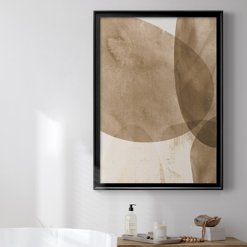 Toile neutre encadrée de qualité supérieure «Prêt à accrocher», Cadre noir, L 26,5 po x H 36,5 po