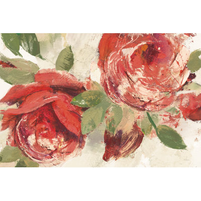 June Roses II Ivory Crop by Albena Hristova - Wrapped Canvas Painting