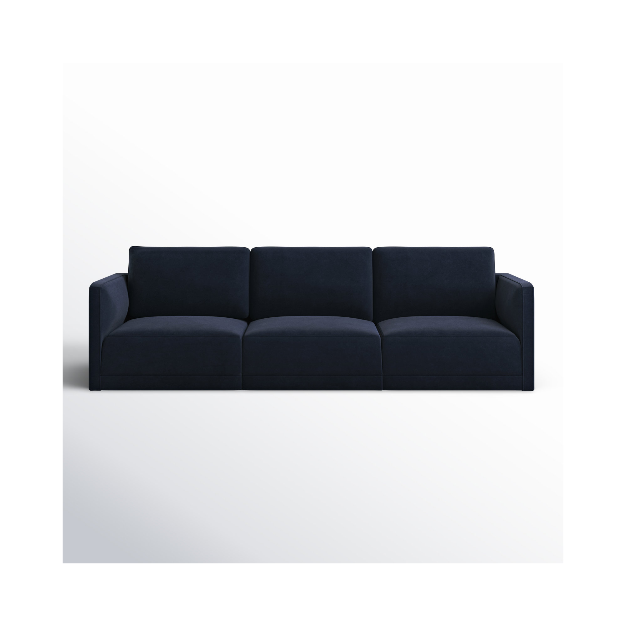 Deirdre 104.5'' Upholstered Sofa, Navy Velvet