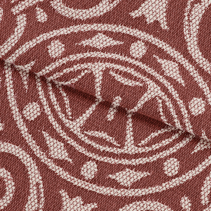 Rio Lightweight Cotton Blend Woven Jacquard Traditional Medallion Bedspread/Coverlet Set, Berry Red, King + 2 Shams