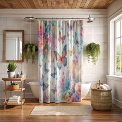 Artistic Wing Splatter - 1 Piece Standard Shower Curtain