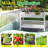 43.33"W Resin Raised Garden Bed With Wheels(Ashen)-197529100