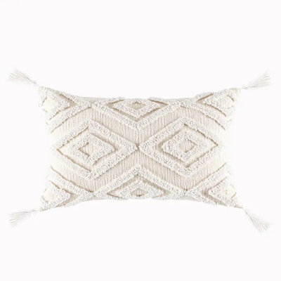 Flovilla White Rectangular Scatter Cushion Pillow Cover