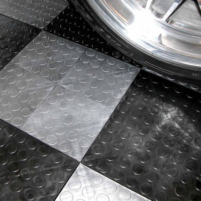 Carreaux de garage 12 po x 12 po noirs