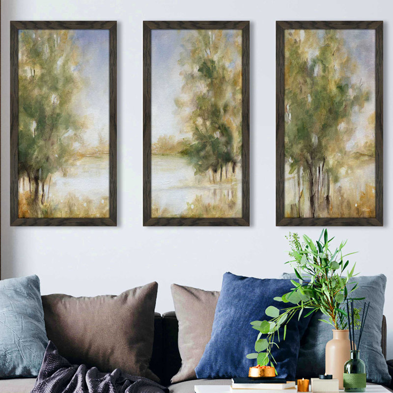Waterway Grove par Carol Robinson - reproduction de cadre photo simple de 3 pièces, H 25,5 po x l 40,5 po x P 1 po