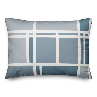 Collection 2 Modern Geo Grid Geometric Lumbar Pillow