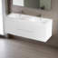 Meuble-lavabo flottant 60 po avec lavabo double, meuble-lavabo mural moderne avec lavabo double en résine, deux portes et deux tiroirs à fermeture en douceur-952884332