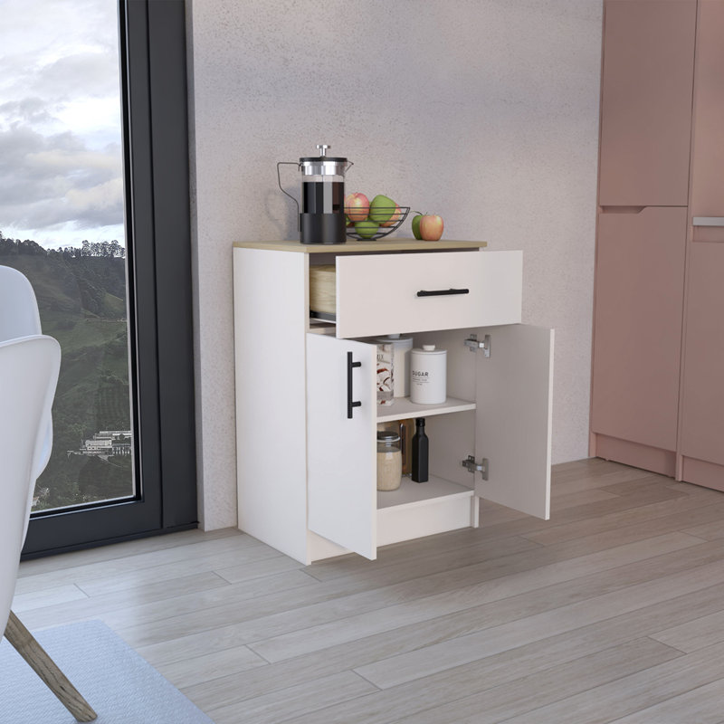 Armoire-garde-manger à un tiroir, deux tablettes intérieures Mayistro